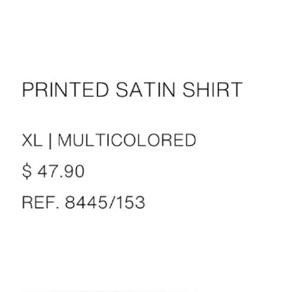 New Zara Satin Blouse.              Size: XL - Picture 2 of 2